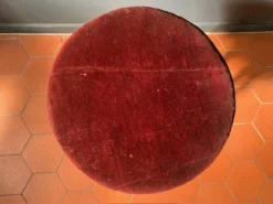 Antique Piano Stool In Blackened Wood And Red Velvet, 19th Century -Cozy Seats Store bf98d2dc e85d 4cd4 a032 97cf3c1f9551