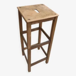 High Wooden Stool