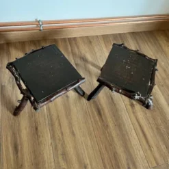 Pair Of Tripod Stools -Cozy Seats Store c23aac7e 882d 44c4 91b1 25e1430e7e76