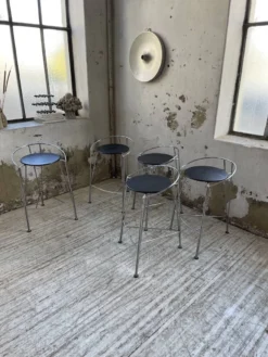 Set Of 5 “silver Moon” High Stools Pascal Mourgue -Cozy Seats Store c2967845 916c 49e7 8b37 0d63e436edd8