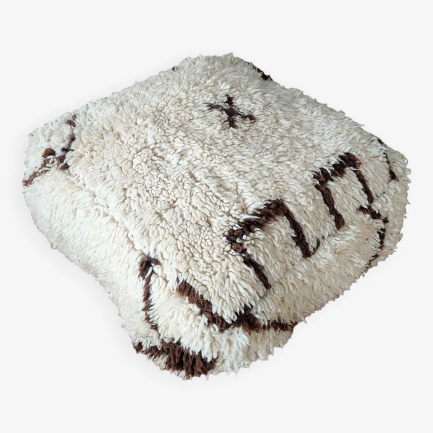 Ethnic Béni Ouarain Berber Pouf 1 Ethnic Béni Ouarain Berber Pouf