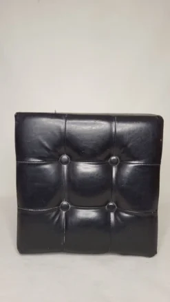 Black Cube Stool / Pouf / Footrest