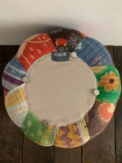 Magnificent Pouf Upholstered In Old Sari 8 Magnificent Pouf Upholstered In Old Sari -Cozy Seats Store c3d63db4 46b4 4e55 9191 8a0699afc069