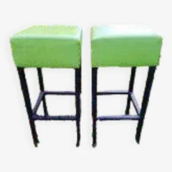 Pair Of Bar Stools In Sky Green -Cozy Seats Store c544e1f3 ff62 4e01 80e8 7506513c68eb