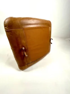 Brown Leather Ottoman On Chrome Base -Cozy Seats Store c57c4e6d e3f8 4f20 b3a2 ce0b75bc51e1