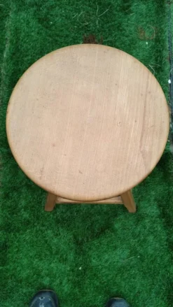 Small Adjustable Solid Wood Stool