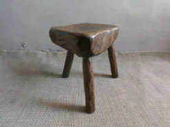 Cowherd Stool, Milking, Solid Wood, 1950s