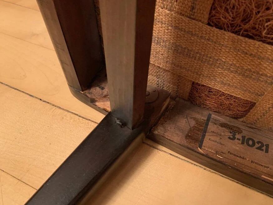 Footstool 3-1021, Gustav Bergmann, Germany, 1950s 3 Footstool 3-1021, Gustav Bergmann, Germany, 1950s - Image 3