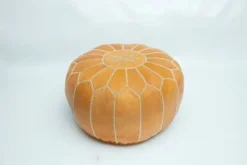 Moroccan Leather Pouf, Moroccan Ottoman Pouf, Yellow Moroccan Pouf, Vintage -Cozy Seats Store ca1e3b2f b7c4 46dd aeed ad0b92156a81