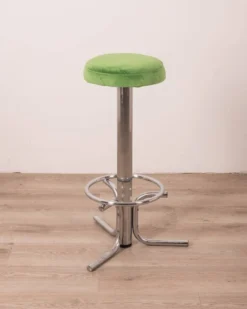 Set Of 3 Vintage 70's Stools In Green Metal Italian Design -Cozy Seats Store ca9974fc 5879 43cb 9041 9b69a65df14a