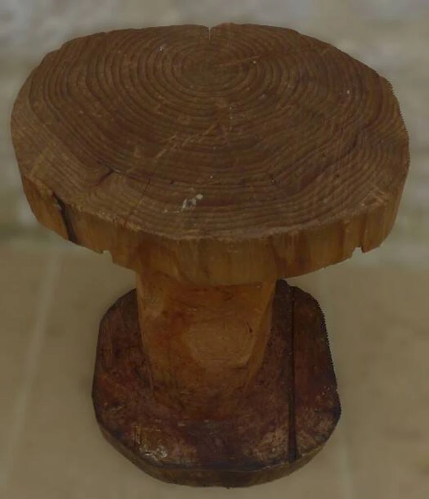 Small Stool Carved In Solid Oak 4 Small Stool Carved In Solid Oak - Image 4