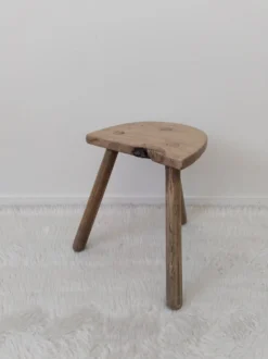 Vintage Farm Stool, Solid Wood, Tripod, 1950s -Cozy Seats Store d03e837d 7e8c 495d b0f8 2c0ebdc59d9e