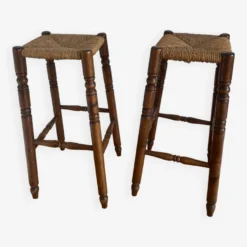 Pair Of Vintage Straw-seat Bar Stools -Cozy Seats Store d0d3ea75 191f 4d3f 9c61 25d01aa6d04f