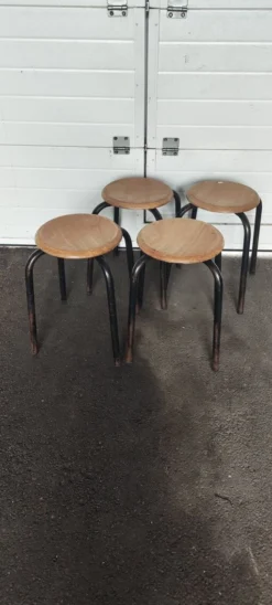 Set Of 4 Metal And Wood School Stools -Cozy Seats Store d0de62b4 727b 4148 a65d 0e702bce9fdb
