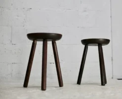 Pair Of Wooden Tripod Stools. France, Circa 1960 -Cozy Seats Store d1752204 fdde 4f1f af40 28f8faad537a