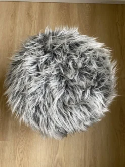 Vintage Pouf In The Style Of Pelfran, Gray Long-haired Synthetic Fur 12 Vintage Pouf In The Style Of Pelfran, Gray Long-haired Synthetic Fur -Cozy Seats Store d2c53f2f 709c 40da 907e a98e8e77df28