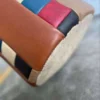 Vintage Patchwork Pouf / Box / Basket
