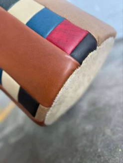 Vintage Patchwork Pouf / Box / Basket