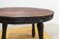 Low Brutalist Solid Wood Stool 1950 -Cozy Seats Store d78035e2 56c4 4985 8c1d b815f42eb21a