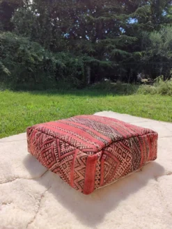 Berber Kilim Style Wool Pouf -Cozy Seats Store d8aac907 89d5 477a 89bd 22d0e01aa084