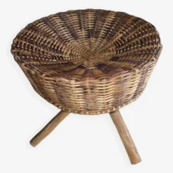 Vintage Rattan Ottoman Stool From The 70s -Cozy Seats Store da93e221 b49e 4382 93b6 ef345e7de7e0