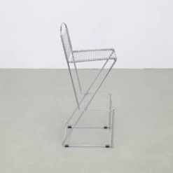 3x Postmodern Bar Stool In Chromed Metal, 1980s -Cozy Seats Store dc1e91d5 5b40 44f2 9387 cf8d6dd13bd4