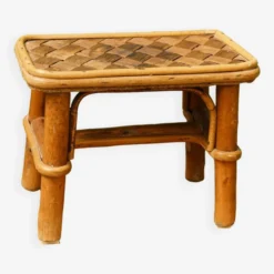 Bamboo And Rattan Footrest