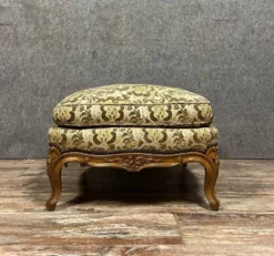 Louis XV Style Pouf Or Ottoman In Cherry Wood -Cozy Seats Store dcbf57a3 2b75 4dd7 93c3 10c3508a183c