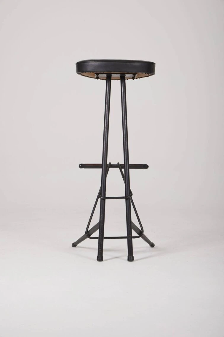 Willy Van Der Meeren Black High Stool 11 Willy Van Der Meeren Black High Stool - Image 11