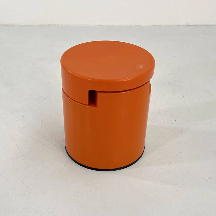 Orange Rolle Stool By Ilma Italy, 1970 9 Orange Rolle Stool By Ilma Italy, 1970 - Image 9