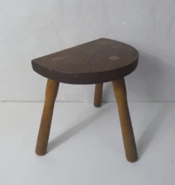 Old Milking Bench Half-moon Tripod Stool -Cozy Seats Store e2411e7b 699c 47d8 8a74 a625946f4a7e