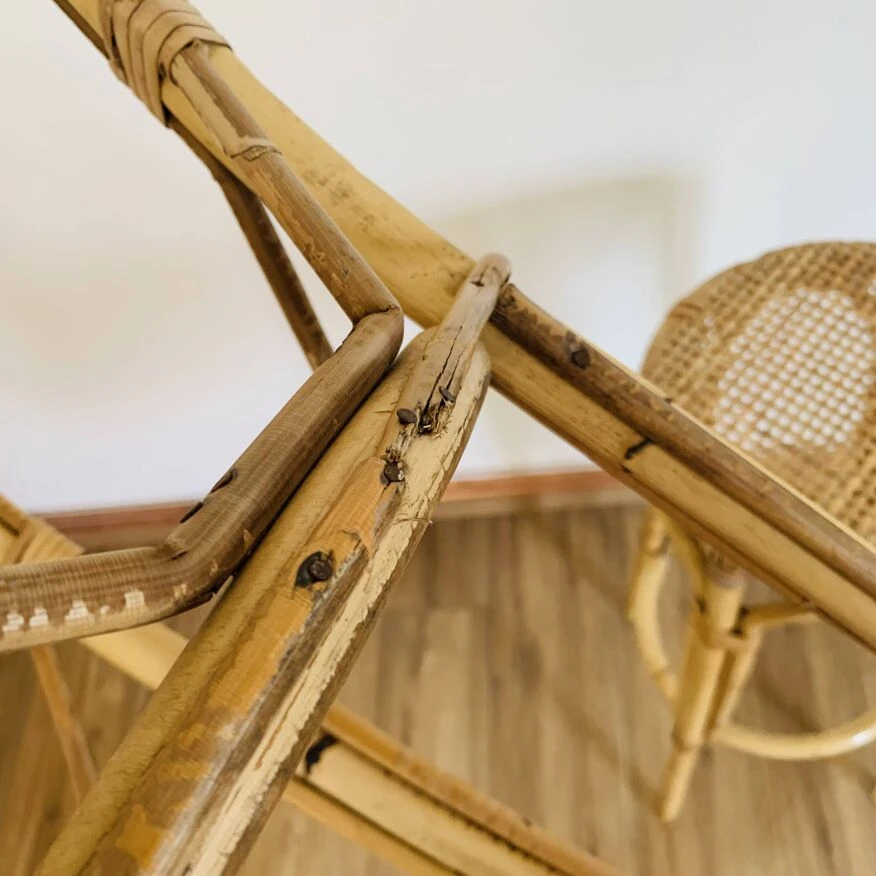 Pair Of High Rattan Stools 16 Pair Of High Rattan Stools - Image 16