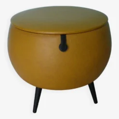 Pouf/Sewing Box, Light Brown Imitation Leather -Cozy Seats Store e5138b22 68e2 473d a3c1 1586646c8431
