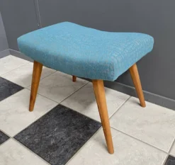 Blue Foot Stool / Ottoman 1960s -Cozy Seats Store e5a35150 be8a 4696 8d3c 9d0d20113aff