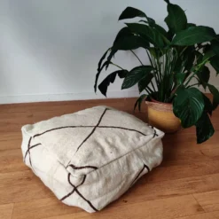 Moroccan Berber Pouf White And Black -Cozy Seats Store e5bcca2c ab7d 4e31 8b9b f5e89ba80521