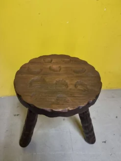 French Wooden Tripod Stool, 1970s -Cozy Seats Store e657c68d 9766 493c 80c5 5731428a7828