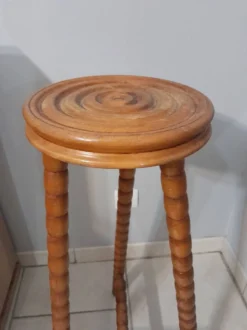Pedestal Table Turned Wooden Stool Vintage 50s -Cozy Seats Store e73cba5c 670d 4aab bbc7 9df757d0e885