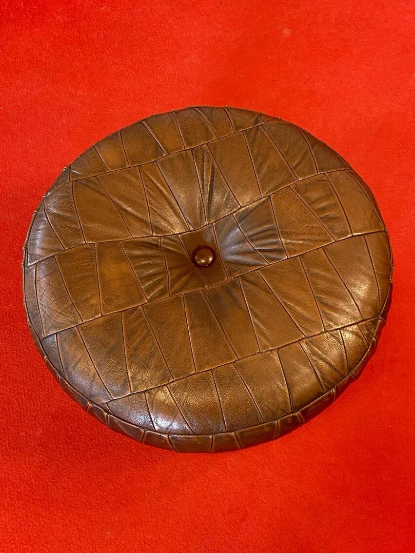 De Sede Leather Storage Pouf 1 De Sede Leather Storage Pouf