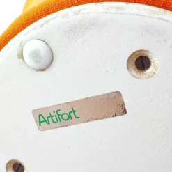 Vintage Space-Age Pouf/footstool In Orange Jersey By Pierre Paulin Old Edition Artifort, 1960. -Cozy Seats Store eb59b717 0457 4f81 9b8b 765aa5d361f4