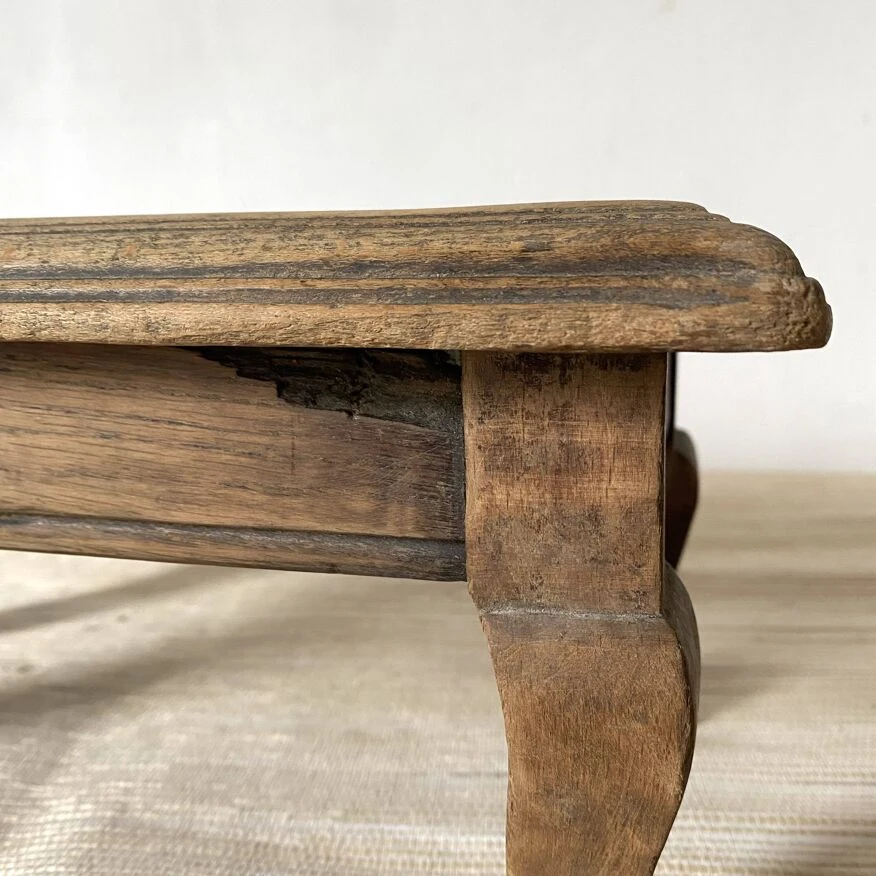 Old Low Stool 4 Legs 9 Old Low Stool 4 Legs - Image 9