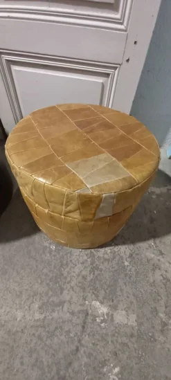 Set Of Vintage Leather Poufs -Cozy Seats Store ee900114 b169 4d12 9c91 931e01637289