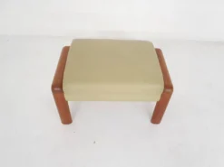 Leather And Teak Ottoman By Sven Ellekaer For Komfort, Denmark 1960s -Cozy Seats Store efbfc3f9 1ce6 4b82 8dc4 94183be82ed4