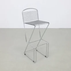 3x Postmodern Bar Stool In Chromed Metal, 1980s -Cozy Seats Store f0825699 6248 4491 a6ab c6f7598a3203