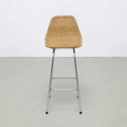 3x Bar Stool In Rattan And Chrome By Rohé Noordwolde, 1960s -Cozy Seats Store f153bcf9 2264 40da b479 13c00ec4612d