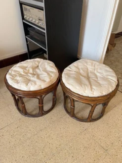 Vintage Rattan Poufs -Cozy Seats Store f2ced6e3 6b7d 4e9f b59c 38be2a83b049