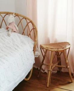 Rattan Stool From The 50s, Rare Model