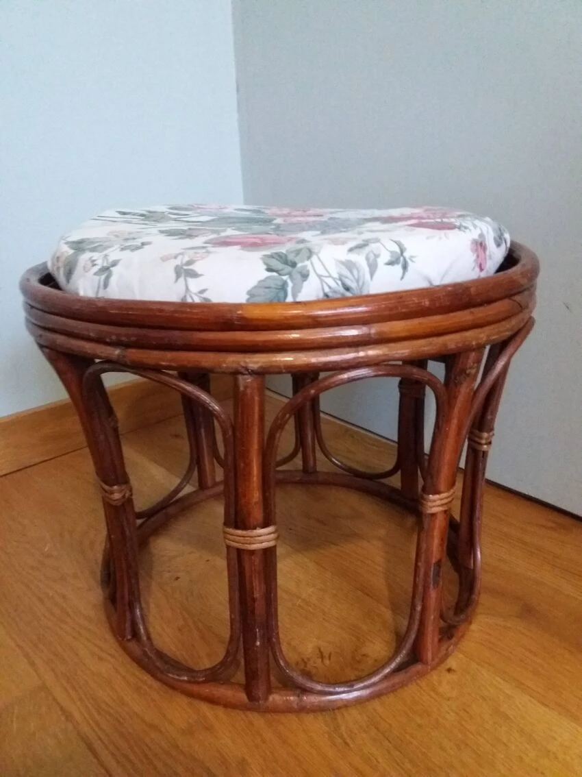 Wicker Pouf With Cushion 8 Wicker Pouf With Cushion - Image 8