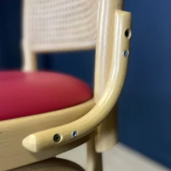 Set Of 3 Thonet Type High Chairs In Light Wood, Canework And Colored Skai 17 Set Of 3 Thonet Type High Chairs In Light Wood, Canework And Colored Skai -Cozy Seats Store f67e3e31 ba86 41cc a250 ba1e16944297