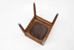 Art Deco Wooden Stool With Leather Top, Belgium Ca. 1920 -Cozy Seats Store f806fb6d 882f 4969 aa47 dc9a4304aeb9