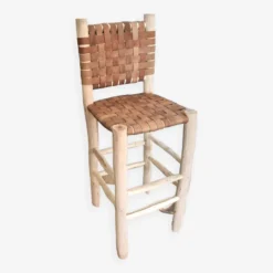 Brown Leather Bar Stool